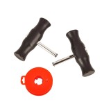 Kit taiere cheder parbrize auto, sarma galvanizata, manere plastic