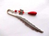 semn de carte cu howlite rosu 38712