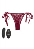 Bikini cu Vibrator Remote Control 12 Moduri Vibratii Silicon USB Rosu OS, California Exotics