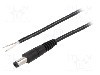 Cablu alimentare DC, cabluri, DC 5,5/2,5 mufa, negru, 1,5m, WEST POL - P25-TT-C050-150BK
