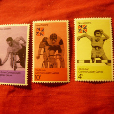 Serie mica Noua Zeelanda 1974 - Jocuri sportive , 3 val.: 4, 5si 10p