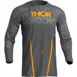 Tricou motocross/enduro Thor Pulse Mono, culoare gri inchis/galben, marime M Cod Produs: MX_NEW 29107104PE