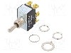 Intrerupator basculant, 3 pozitii, mod comutare ON-OFF-ON, DPDT, HONEYWELL - 12TS15-1