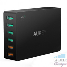 Incarcator rapid Aukey PA-T11, 6 sloturi USB 3,0, negru foto