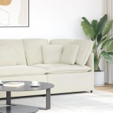 VidaXL Modul de colț pentru canapea modulară cu perne, crem, 100 cm
