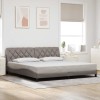 VidaXL Cadru de pat fără saltea, gri taupe, 200x200 cm, textil 3310626