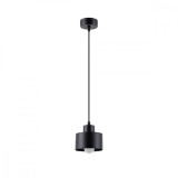 Lampă Suspendată Savar Negru Oțel 1 Bec Rola Modern De Interior