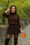 Bluza dama maro cu gat inalt