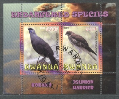 Rwanda 2009 Birds, perf.sheetlet, used T.041 foto