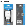 Incarcator Retea cu cablu Lightning BLUE Power BLBA25A Outstanding, 2 X USB, 2.4 A, Alb