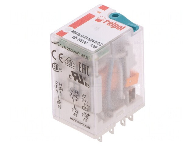 Releu Electromagnetic DPDT 24VDC 24A
