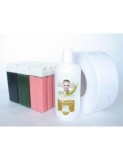 Cumpara ieftin Set 12 Cartușe Ceară Mix (Roz, Aloe, Azulena) + Ulei și H&acirc;rtie &ndash; Epil