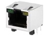 Soclu RJ45 Cat5 Ecranat cu LED 8p8c THT