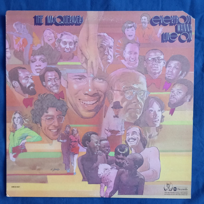 LP : The Masqueraders - Everebody Wanna Live On _ ABC, SUA, 1975 _ NM / VG+