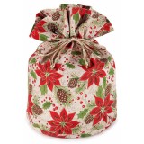 Saculet Craciun textil multicolor MN &Oslash;23cmx30H