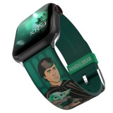 Curea pentru smartwatch editia Star Wars: The Mandalorian - Luke and Grogu, Bratara cu licenta oficiala, compatibila cu orice marime si serie Apple Wa