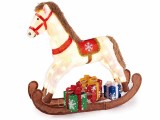 Cumpara ieftin Figurina Calut metal multicolor cu leduri 90x20x86 cm