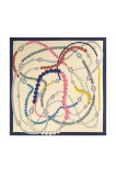 Tous eșarfă TEXTIL culoarea bleumarin, cu imprimeu, 2002303633