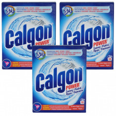 3 x Calgon Power anticalcar pudra pentru masina de spalat, 10 spalari, 3 x 500g