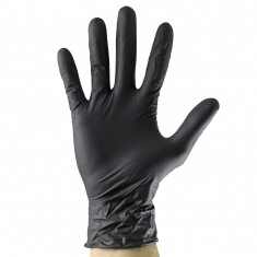 Manusi Nitril JBM Black Nitril Gloves, Negru, XL, 100 buc