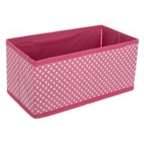 Organizator Textil pentru Sertar, 2 buc, 28x14x13.5cm, Fucsia cu Buline, CMCLASS