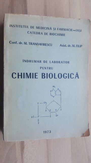 Indrumar de laborator pentru chimie biologica- M. Trandafirescu, M.Filip