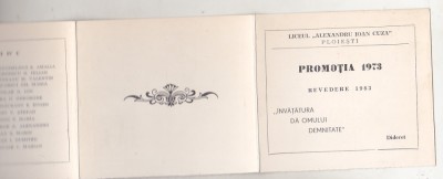 bnk div Liceul Al I Cuza Ploiesti - promotia 1973 foto