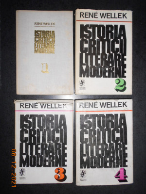 RENE WELLEK - ISTORIA CRITICII LITERARE MODERNE 4 volume 1974, editie cartonata foto