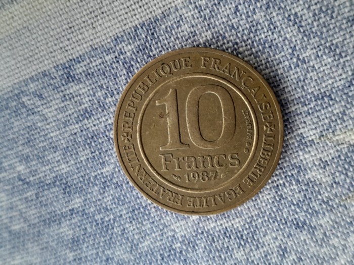 10 FRANCS 1987. Comemorativa. FRANȚA