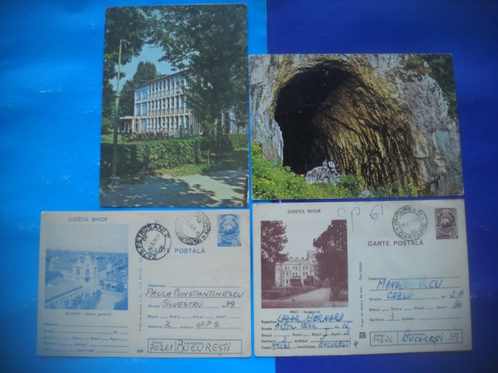 HOPCT LOT 2598 BALC-TINCA-MEZIAD-SALONTA-JUD BIHOR-4 CARTI POSTALE-CIRCULATE