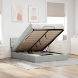 VidaXL Cadru de pat otoman cu saltea Gri deschis 140x200cm catifea 3312770