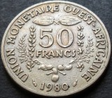 Cumpara ieftin Moneda exotica 50 FRANCI - AFRICA de VEST, anul 1980 *cod 3752 A