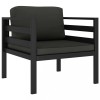 Canapea 1 Persoana Gossi Antracit Aluminiu, Perne Incluse, Interior/Exterior, 75x70x64.5 cm, Sarcina Max 110kg