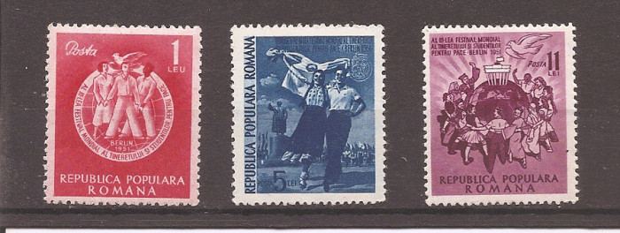 ROMANIA 1951, LP 284 - FESTIVALUL MONDIAL AL TINERETULUI BERLIN, MNH