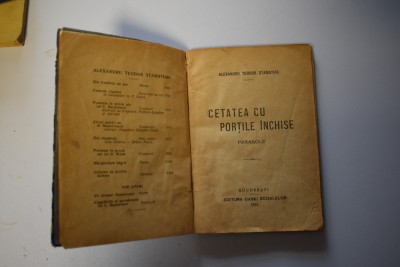 Alexandru Teodor Stamatiad - Cetatea cu portile inchise (1921) foto