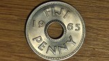 Fiji - moneda de colectie superba - 1 penny 1965 UNC - Elisabeta II - bijuterie !