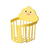 Cutie de depozitare prosoape, model ratusca, plastic, 17.5x13.5x12 cm, galben, Oem