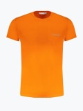 Cumpara ieftin Tricou barbati cu decolteu la baza gatului din bumbac, Portocaliu, S