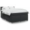 vidaXL Pat box spring cu saltea, negru, 160x200 cm, piele ecologică 3286128