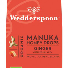 Bomboane (Dropsuri) Raw cu Miere de Manuka, Ghimbir si Echinacea Wedderspoon 120gr