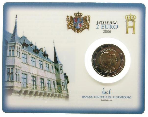 LUXEMBURG 2006 2 Euro comemorativ &ldquo;Nașterea marelui duce ereditar Guillaume&rdquo; BU