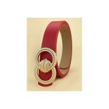 Cumpara ieftin Curea rosie cu catarama dubla - 002599