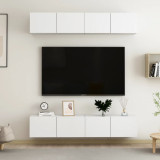 Comode TV, 4 buc., alb, 80x30x30 cm, lemn compozit GartenMobel Dekor, vidaXL
