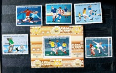 Coasta de fildes 1986 sport fotbal, C.M. Mexico 86 serie+bloc mnh