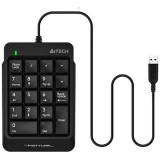 Cumpara ieftin A4TECH Fstyler FK, 13P, BK , Tastatura numerica 18 taste, USB, cablu 150 cm, compact design, black