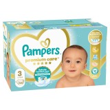 Scutece Premium Care Nr.3 pentru 6-10 kg, 120 bucati, Pampers