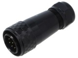 Conector circular WEIPU SA2010/P9IIB-1 mufă tată 9 pini IP67 5A 500V 8-12mm