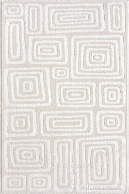 Covor Model Sofia 41012-1001, Marime 60 x 110 cm, Crem, Inaltime Fir 10 mm, Antialergic, Polipropilena, Living, Dormitor, Sufragerie, Birou foto