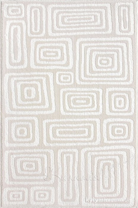 Covor Model Sofia 41012-1001, Marime 60 x 110 cm, Crem, Inaltime Fir 10 mm, Antialergic, Polipropilena, Living, Dormitor, Sufragerie, Birou