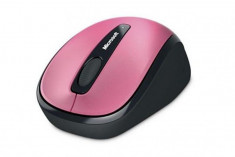 Mouse microsoft mobile 3500 wireless ambidextru bluetrack roz foto